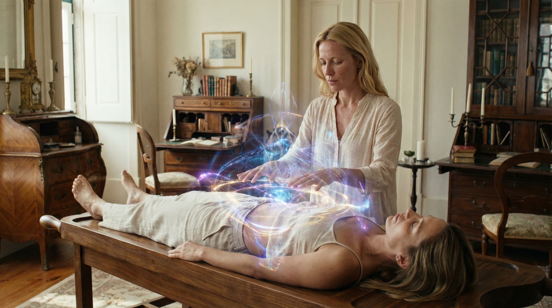 Seres de luz a realizar cura astral