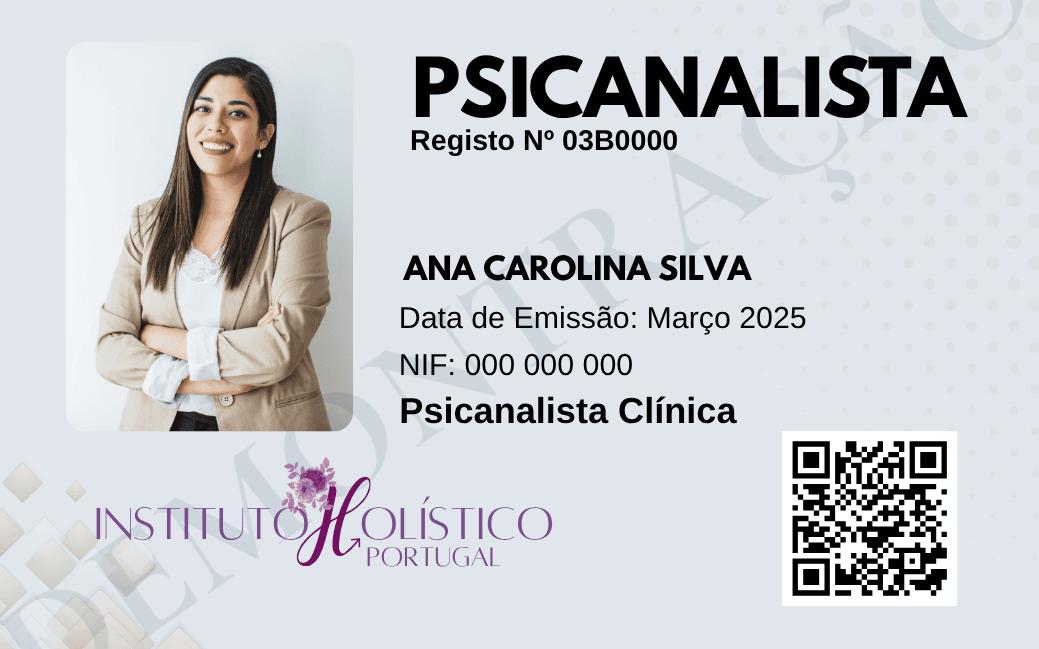 Carteira Profissional de Psicanalista — Instituto Holístico Portugal