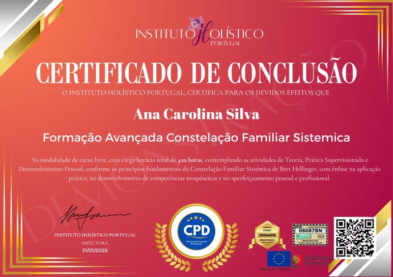 Certificado CPD Internacional — Constelação Familiar